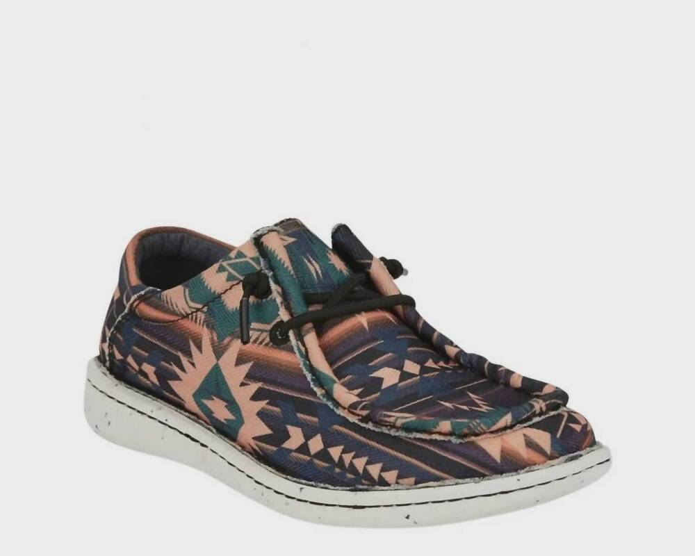 NEW JUSTIN women's hazer brushpopper shoe in black multi